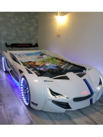Ліжко машинка BMW біле пластикове